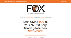 Desktop Screenshot of foxdisabilityins.com