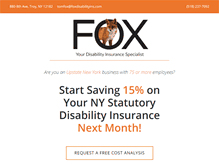 Tablet Screenshot of foxdisabilityins.com